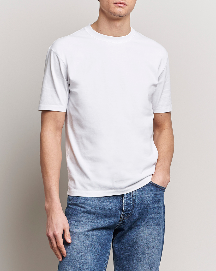 Men | Preppy Authentic | Drake's | Bird Graphic Print Hiking T-Shirt White