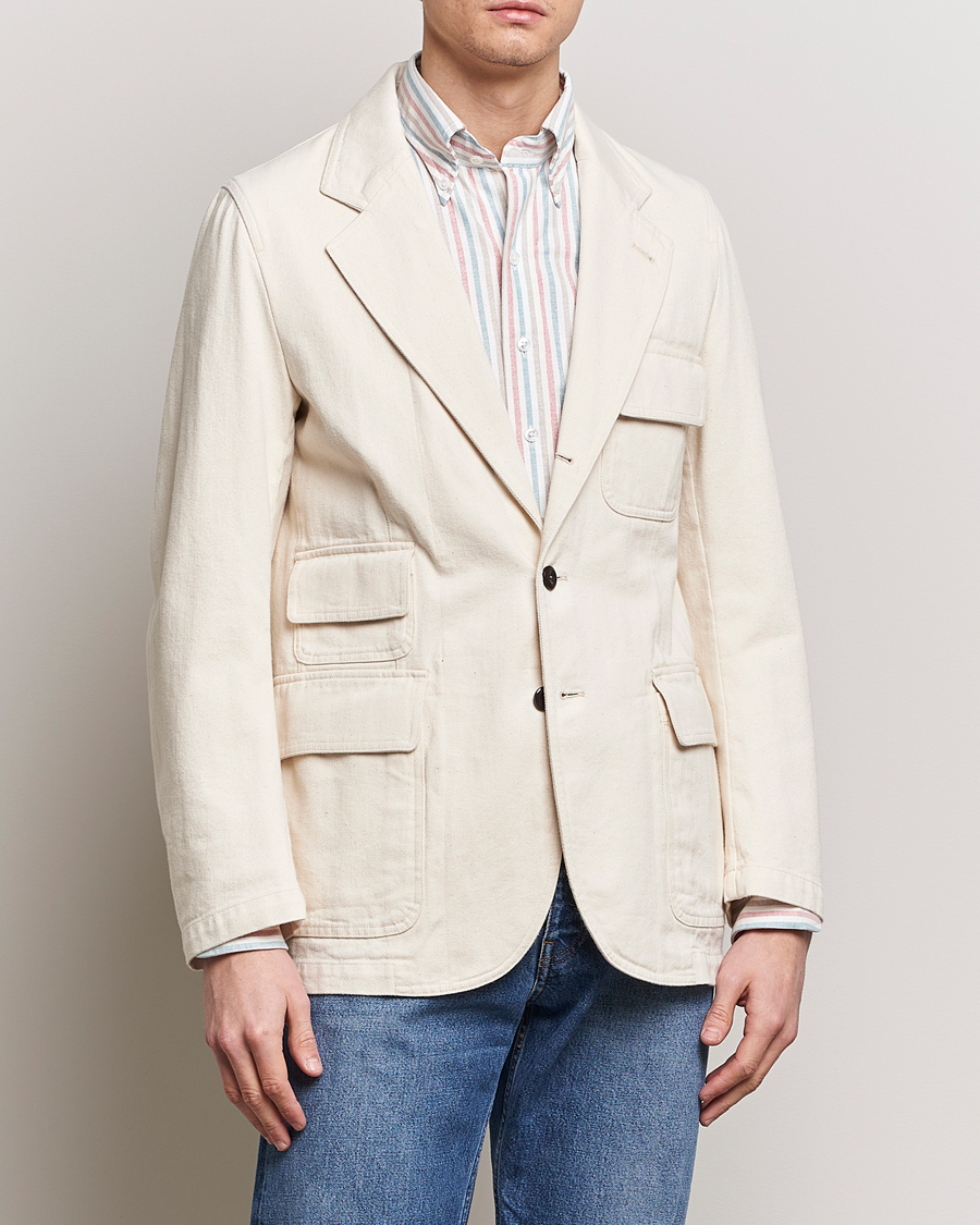 Drake's MKIV Denim Games Blazer Ecru at CareOfCarl.com