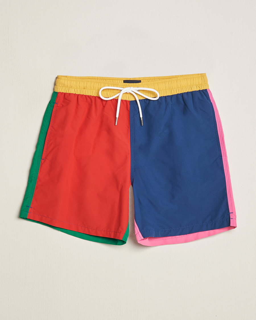 Men | Swimwear | Drake's | Colourblock Swimshorts Multi