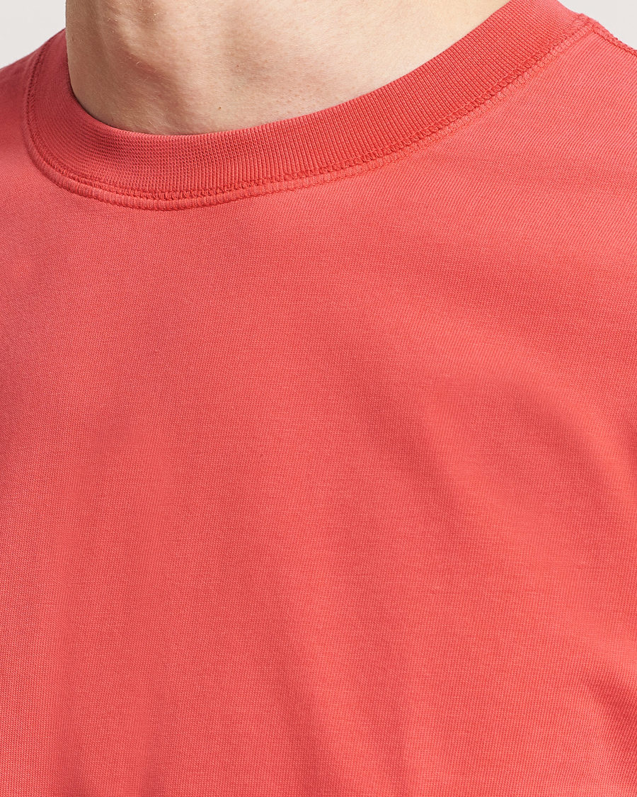 Men | T-Shirts | Drake's | Washed Hiking T-Shirt Red