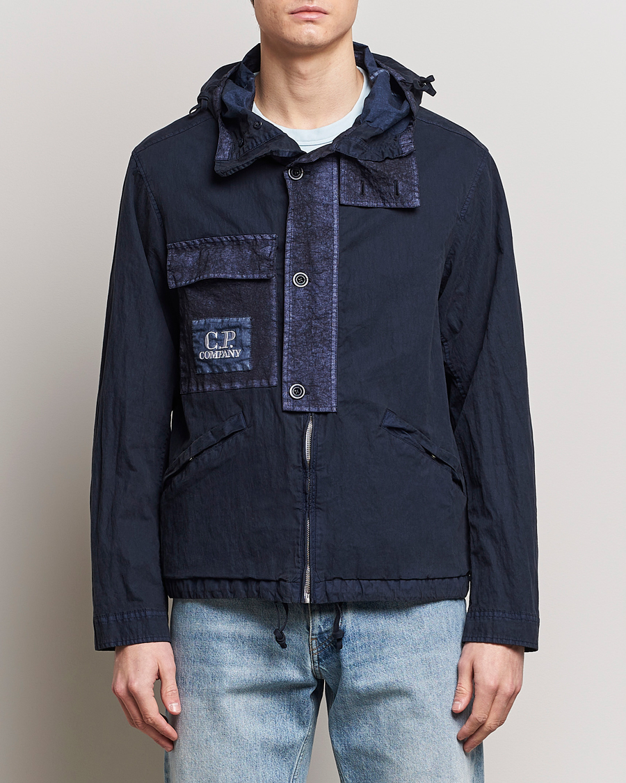 Men | Contemporary jackets | C.P. Company | 50 Filli Gum Cotton/Nylon Jacket Navy