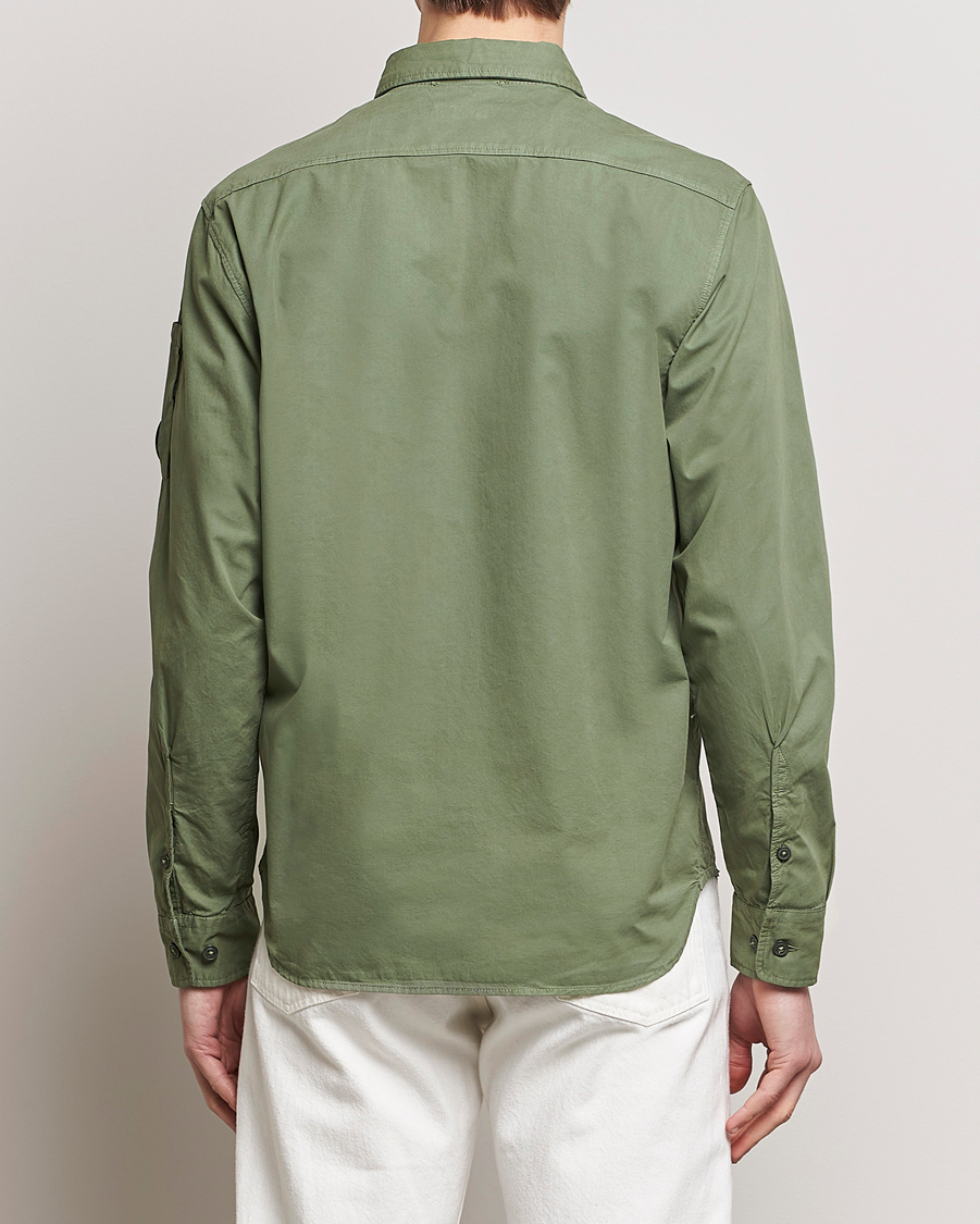 C.P. Company Long Sleeve Gabardine Pocket Shirt Green at