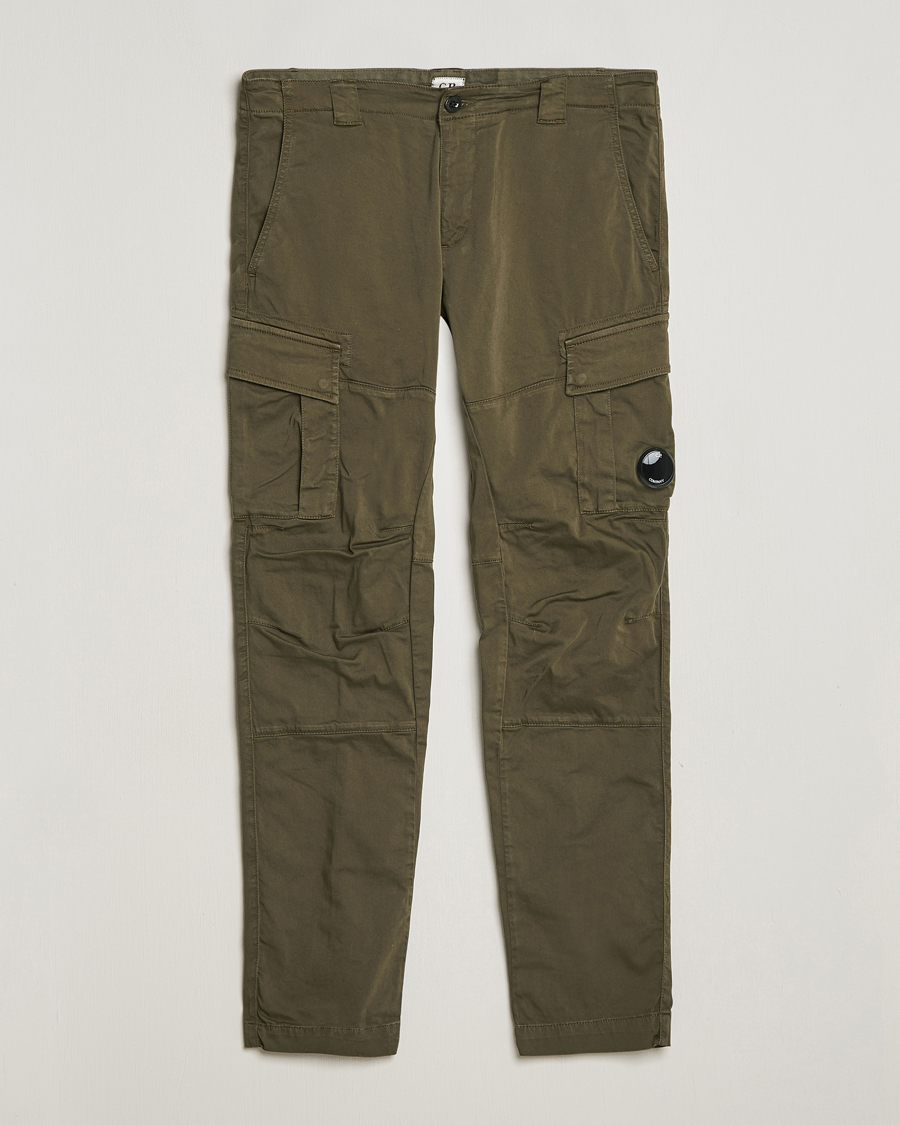 Men | Trousers | C.P. Company | Satin Stretch Cargo Pants Army