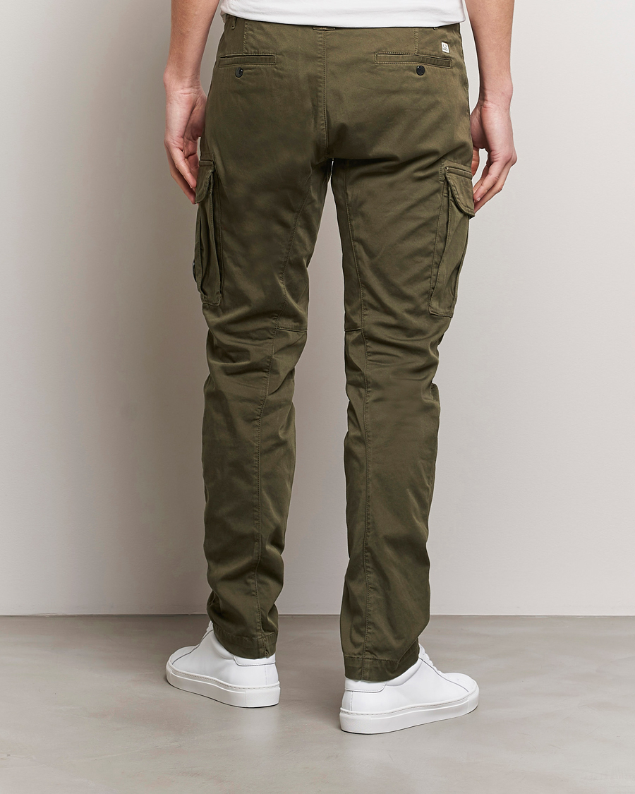 Men | Trousers | C.P. Company | Satin Stretch Cargo Pants Army
