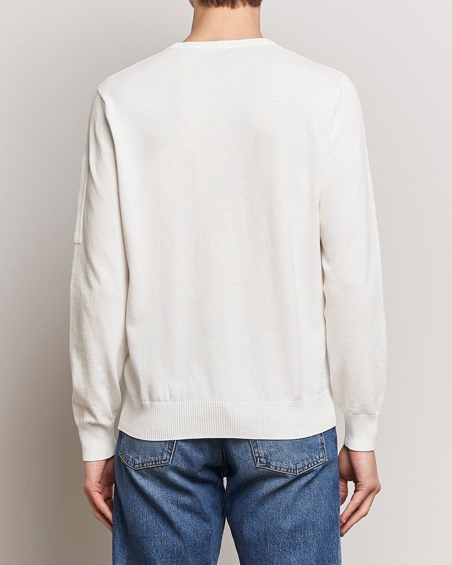 Men | Sweaters & Knitwear | C.P. Company | Old Dyed Cotton Crepe Crewneck White