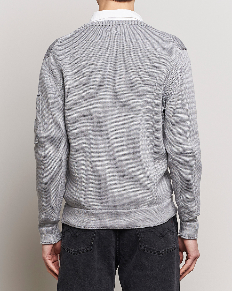 Men | Sweaters & Knitwear | C.P. Company | Compact Cotton Lens Cardigan Light Grey