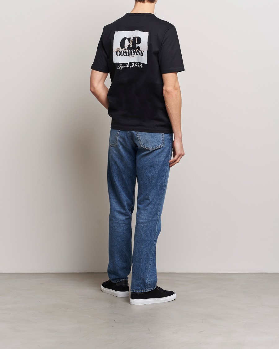 Men | T-Shirts | C.P. Company | Mercerized Heavy Cotton Back Logo T-Shirt Black