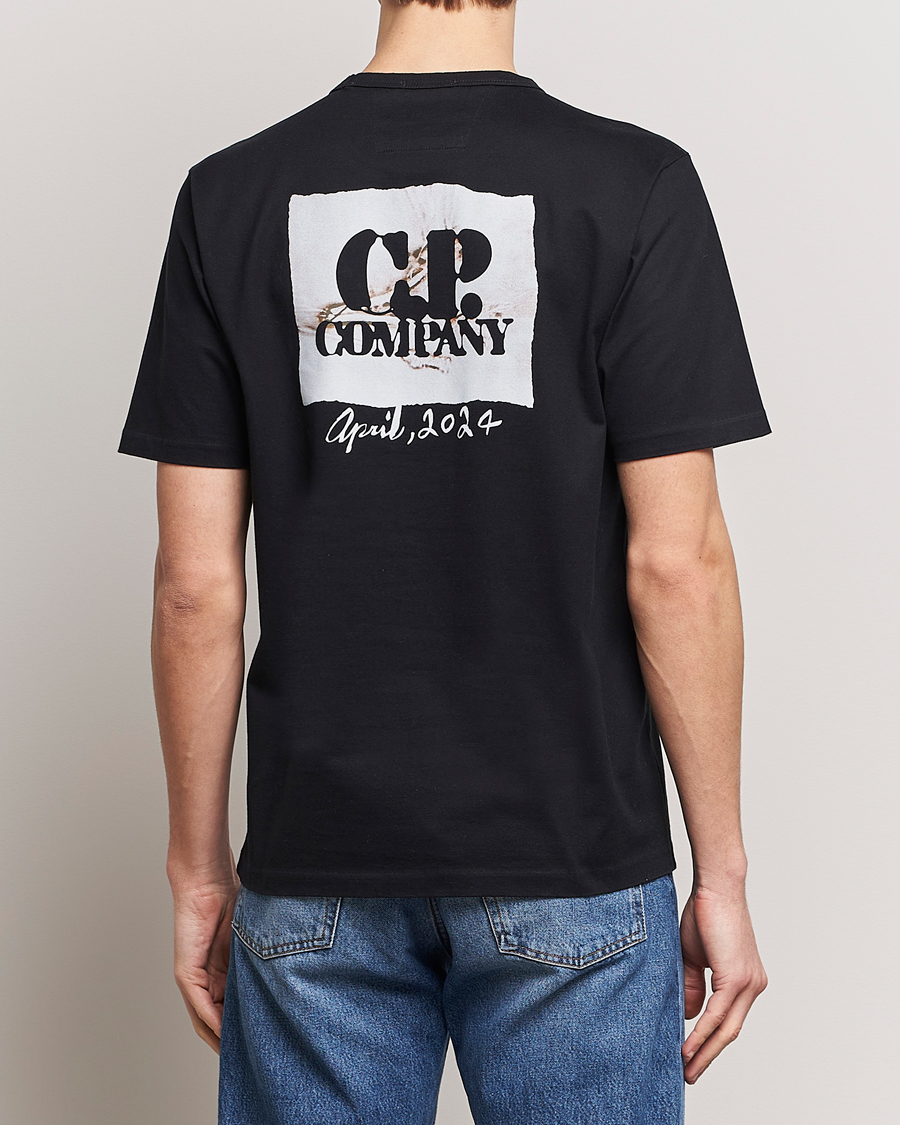 Men | T-Shirts | C.P. Company | Mercerized Heavy Cotton Back Logo T-Shirt Black