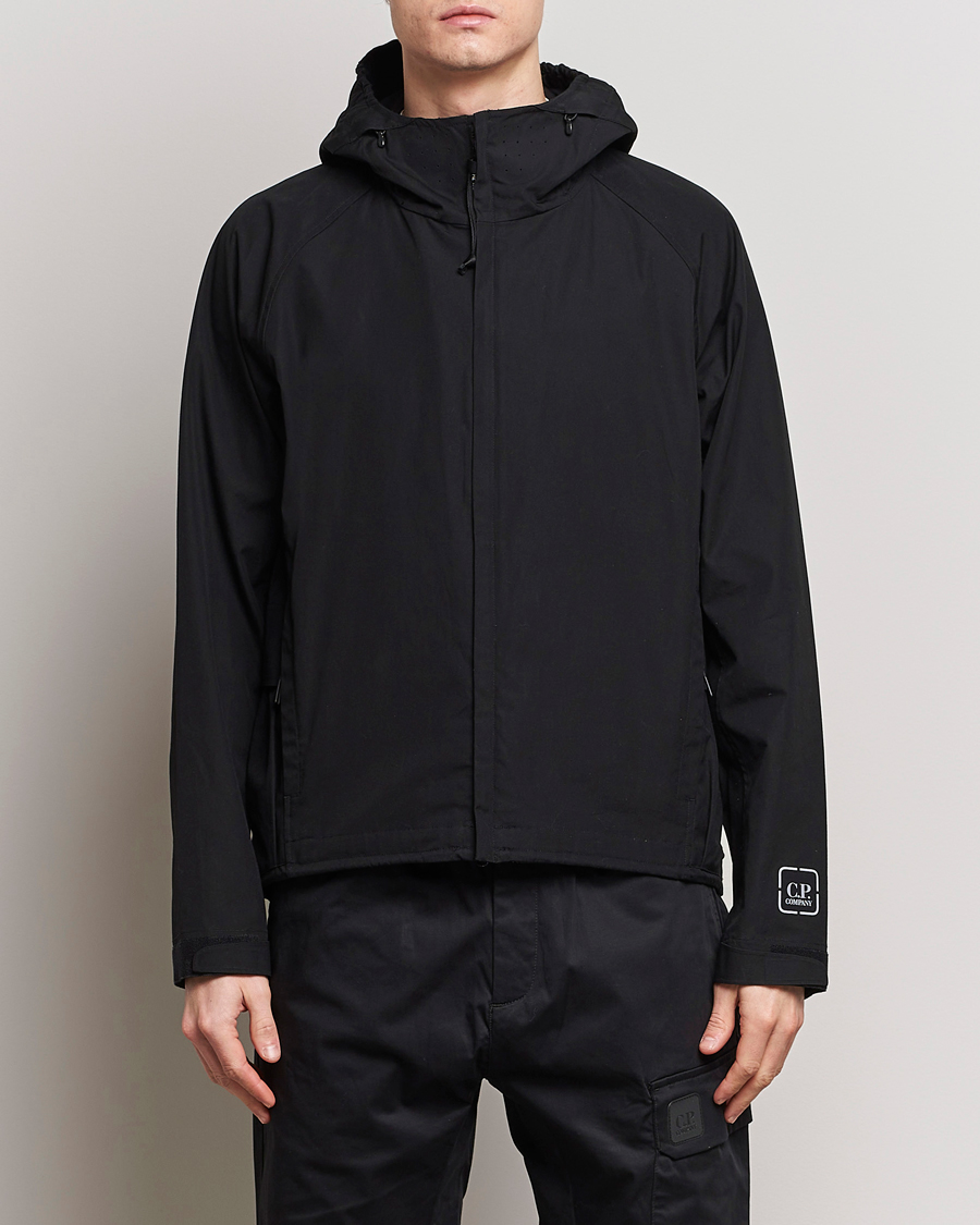 Men | Coats & Jackets | C.P. Company | Metropolis Water Resistant Hyst Cotton Jacket Black