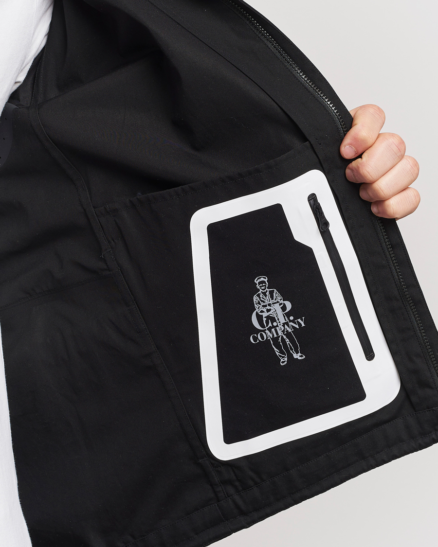 Men | Coats & Jackets | C.P. Company | Metropolis Water Resistant Hyst Cotton Jacket Black