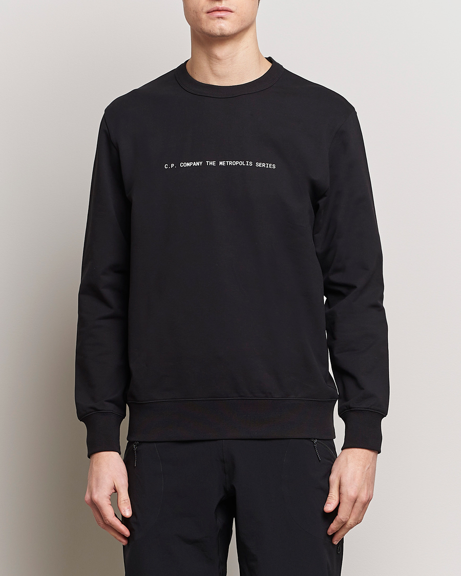 Men | Contemporary Creators | C.P. Company | Metropolis Printed Logo Sweatshirt Black