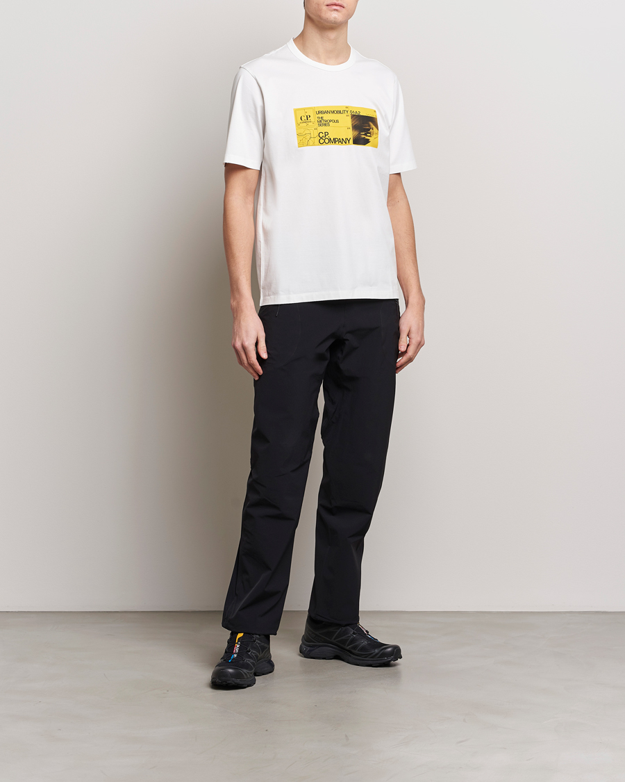 Men | T-Shirts | C.P. Company | Metropolis Mercerized Jersey Logo T-Shirt White