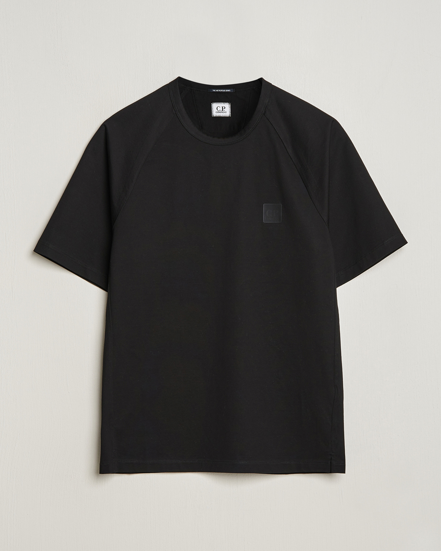 Men | T-Shirts | C.P. Company | Metropolis Mercerized Jersey Tonal Logo T-Shirt Black