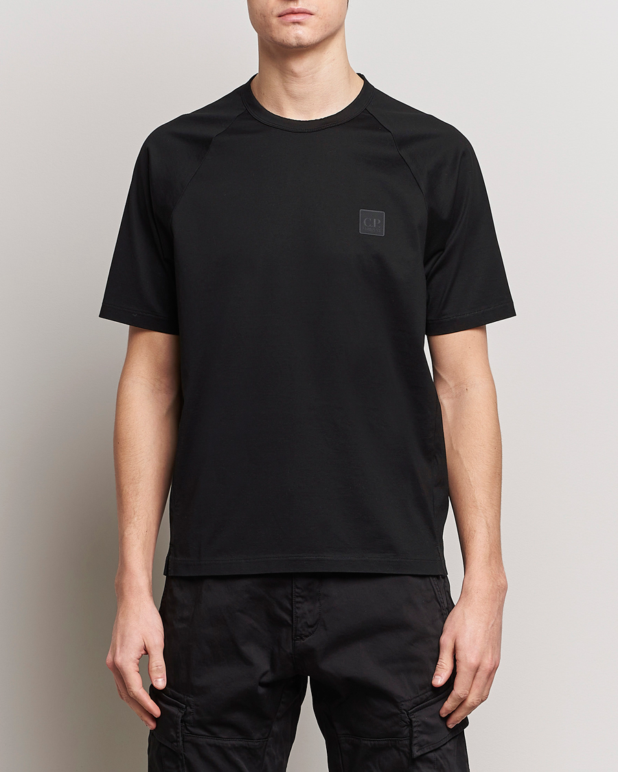 Men | T-Shirts | C.P. Company | Metropolis Mercerized Jersey Tonal Logo T-Shirt Black