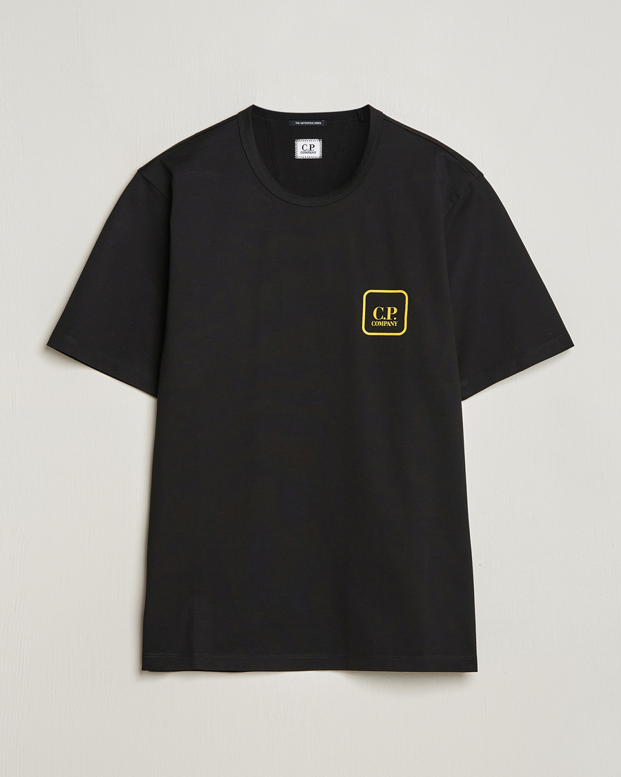 Men | T-Shirts | C.P. Company | Metropolis Mercerized Jersey Back Logo T-Shirt Black