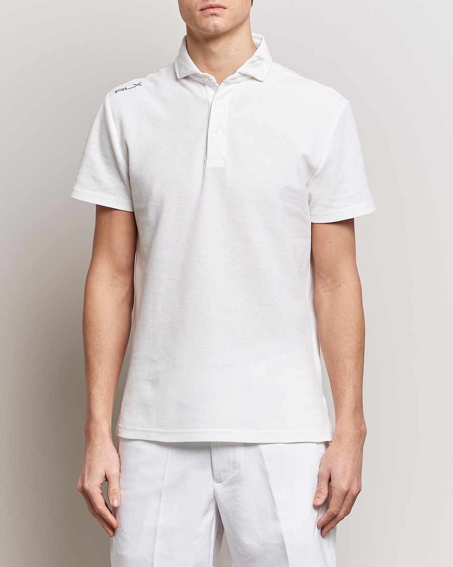 Men | Short Sleeve Polo Shirts | RLX Ralph Lauren | Short Sleeve Polo Ceramic White