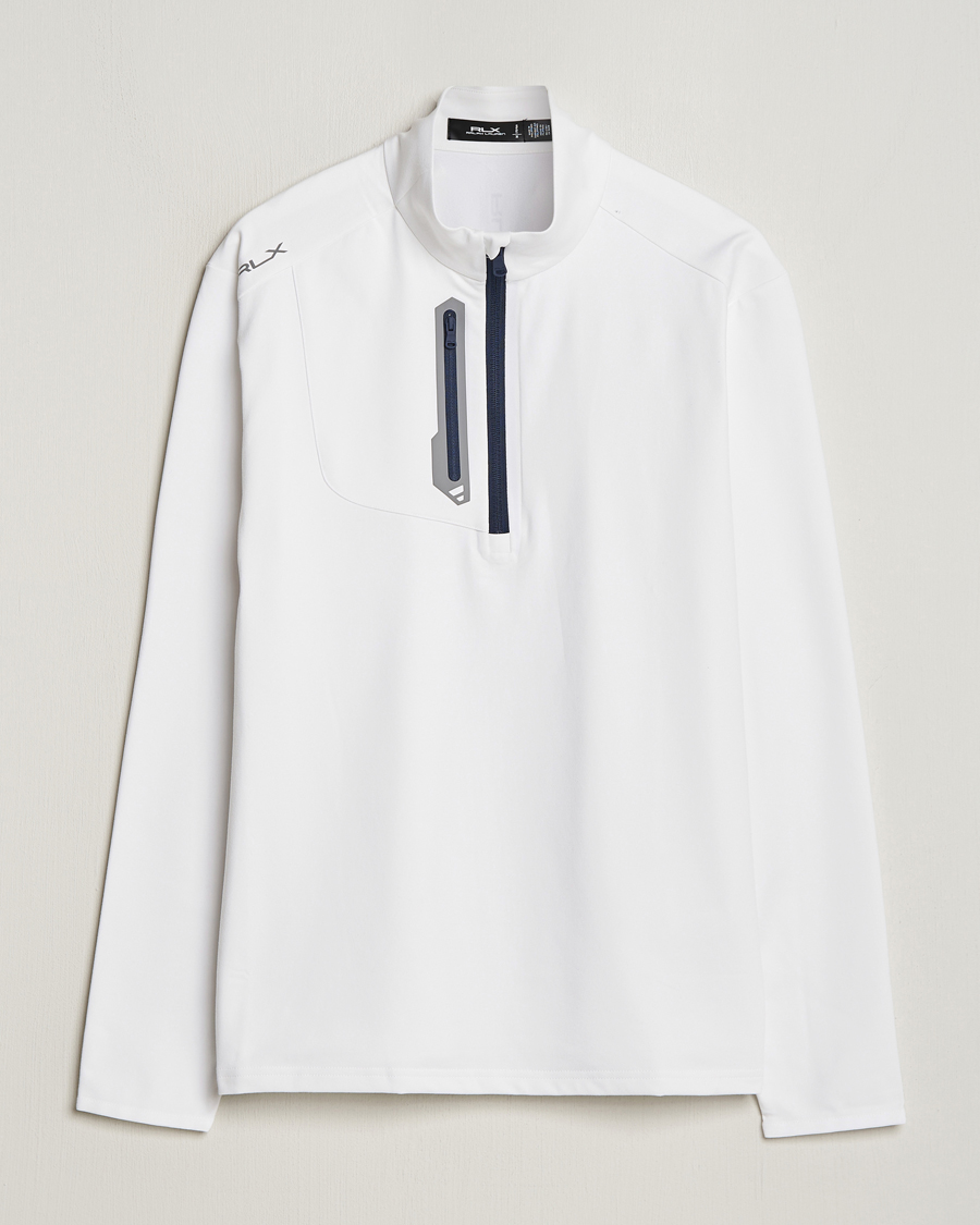 Men | Sweaters & Knitwear | RLX Ralph Lauren | Luxury Jersey Half Zip Ceramic White