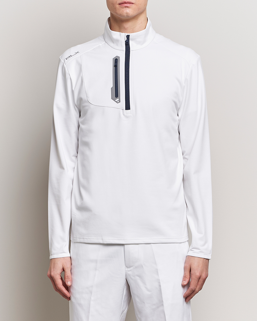 Men | Sweaters & Knitwear | RLX Ralph Lauren | Luxury Jersey Half Zip Ceramic White