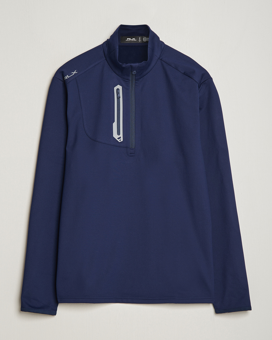 Men | Sweaters & Knitwear | RLX Ralph Lauren | Luxury Jersey Half Zip Refined Navy