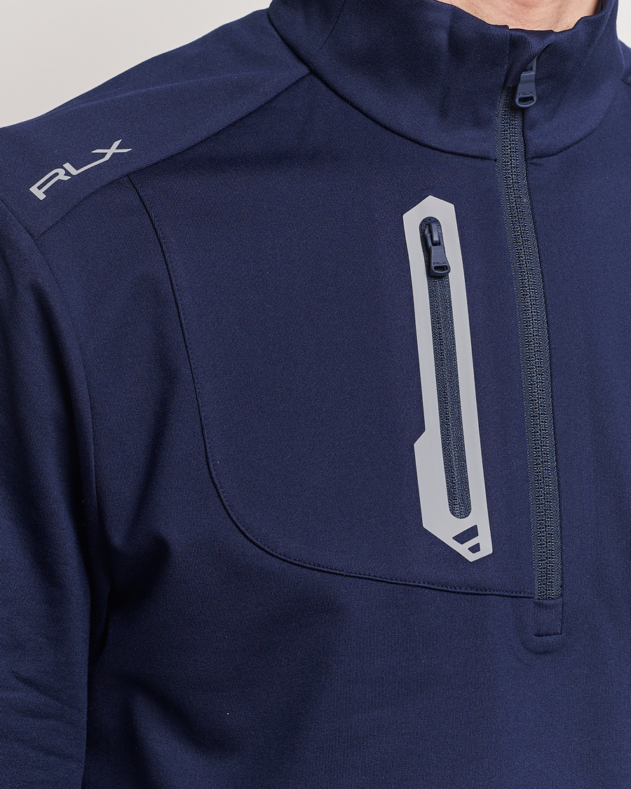 Men | Sweaters & Knitwear | RLX Ralph Lauren | Luxury Jersey Half Zip Refined Navy
