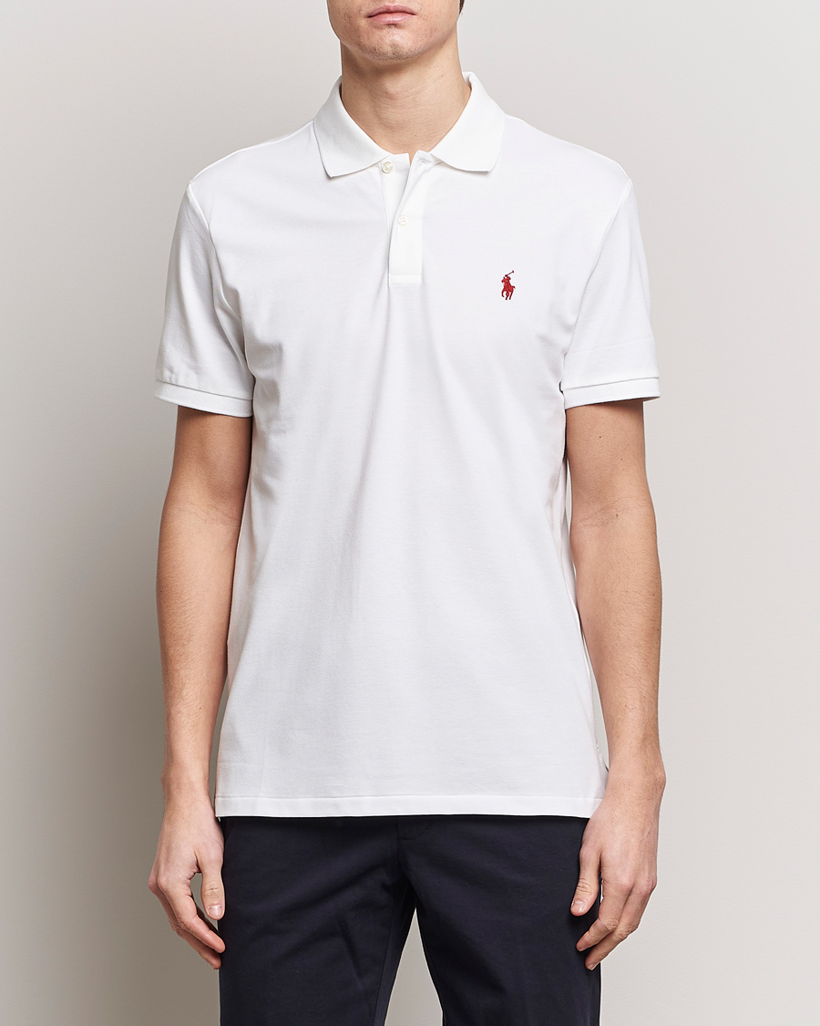 Men | Polo Shirts | Polo Ralph Lauren Golf | Performance Stretch Polo Ceramic White
