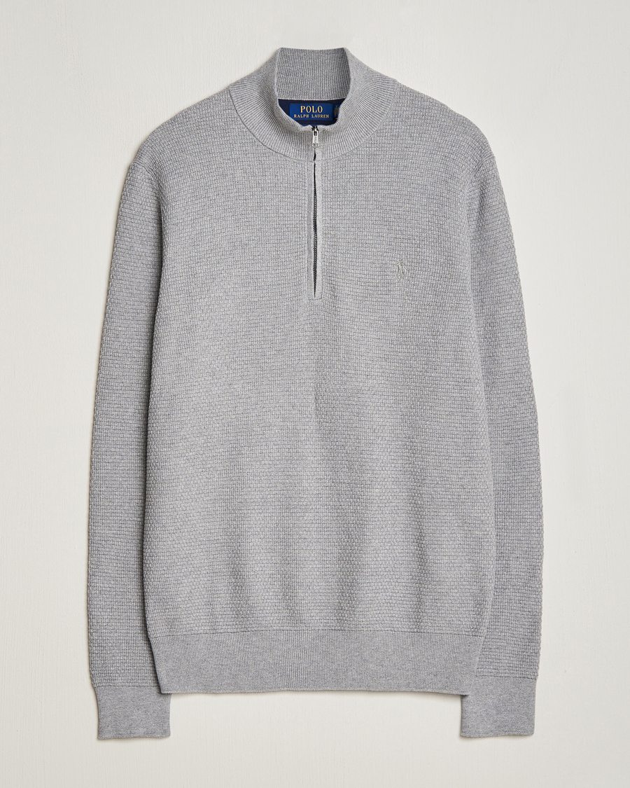 Men | Sweaters & Knitwear | Polo Ralph Lauren Golf | Cotton Jersey Half Zip Andover Heather
