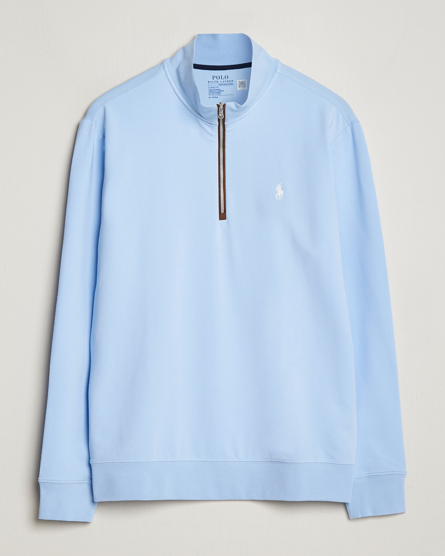Men | Sweaters & Knitwear | Polo Ralph Lauren Golf | Terry Jersey Half Zip Sweater Office Blue
