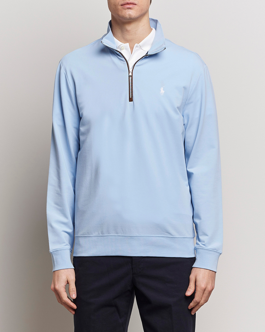 Men | Sweaters & Knitwear | Polo Ralph Lauren Golf | Terry Jersey Half Zip Sweater Office Blue