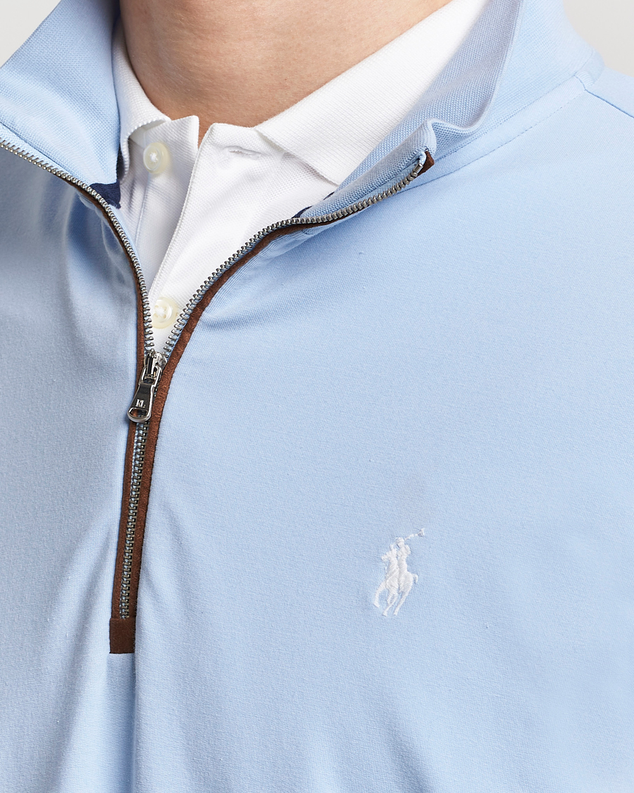 Men | Sweaters & Knitwear | Polo Ralph Lauren Golf | Terry Jersey Half Zip Sweater Office Blue