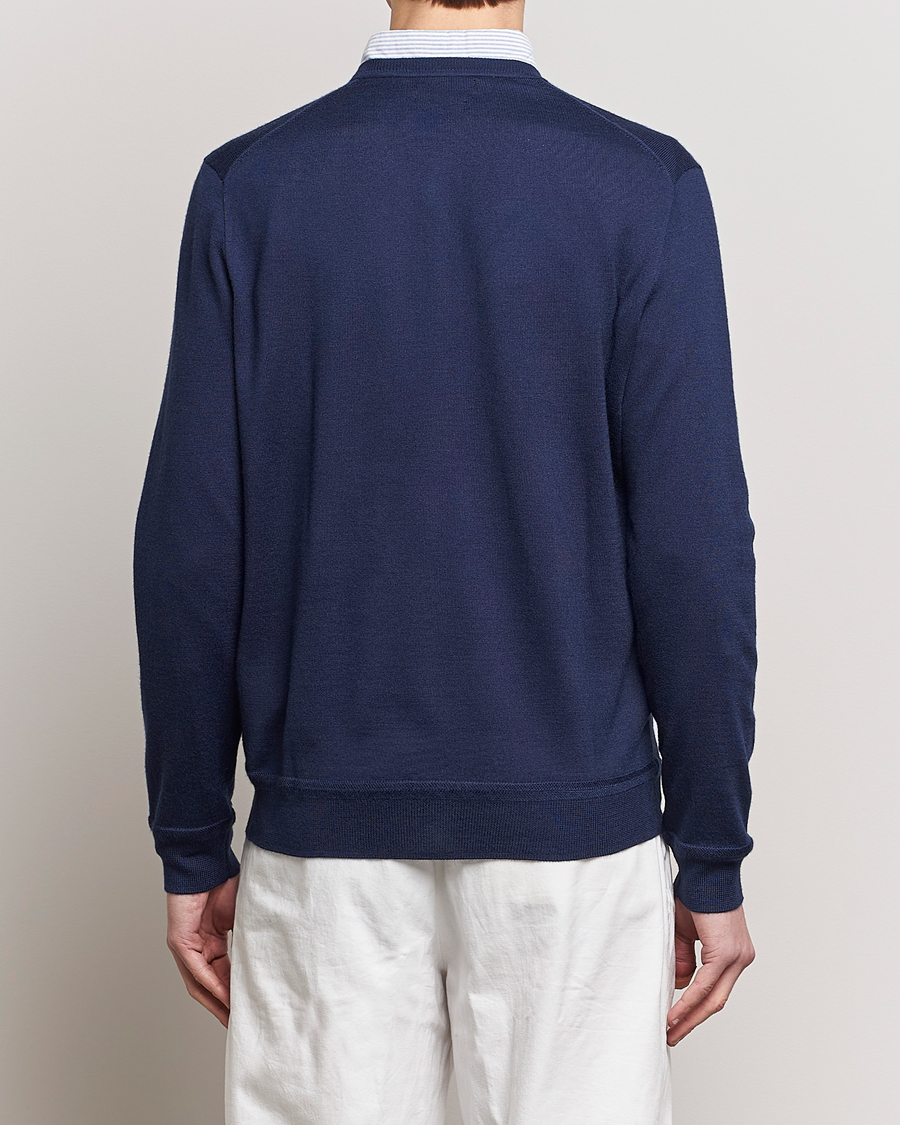Men | Sweaters & Knitwear | Polo Ralph Lauren Golf | Wool Knitted V-Neck Sweater Refined Navy
