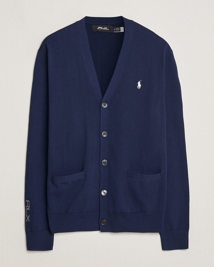 Men | Sweaters & Knitwear | RLX Ralph Lauren | Cotton Cardigan Refined Navy