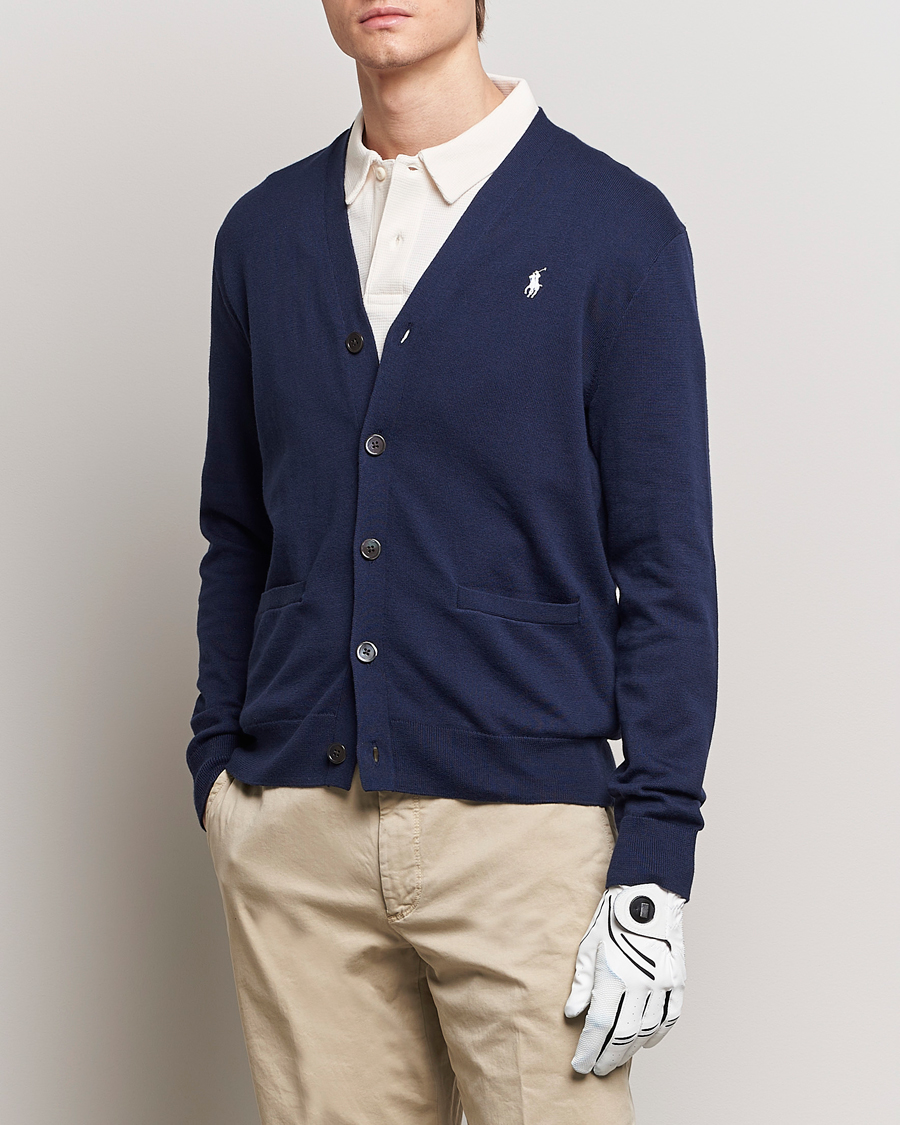 Men | Sweaters & Knitwear | RLX Ralph Lauren | Cotton Cardigan Refined Navy