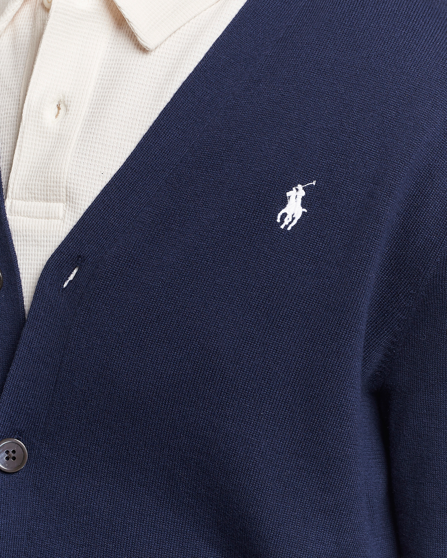 Men | Sweaters & Knitwear | RLX Ralph Lauren | Cotton Cardigan Refined Navy