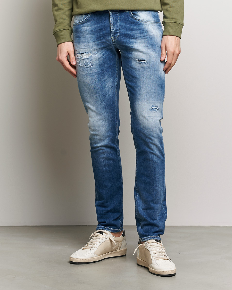 Mies |  | Dondup | George Distressed Jeans Medium Blue