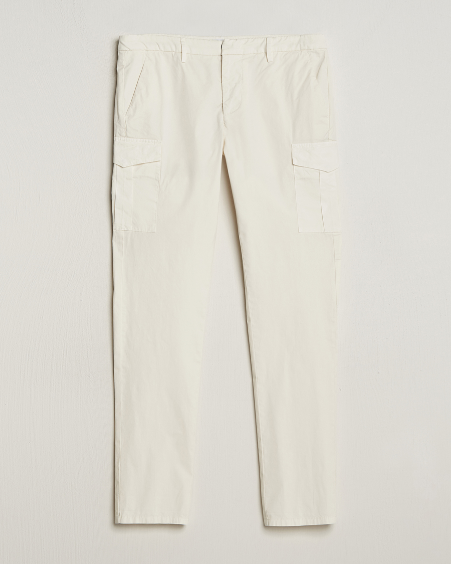 Men | Trousers | Dondup | Eddie Cargo Pants Off White