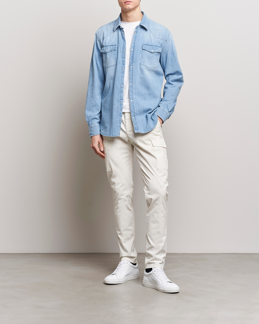 Men | Trousers | Dondup | Eddie Cargo Pants Off White