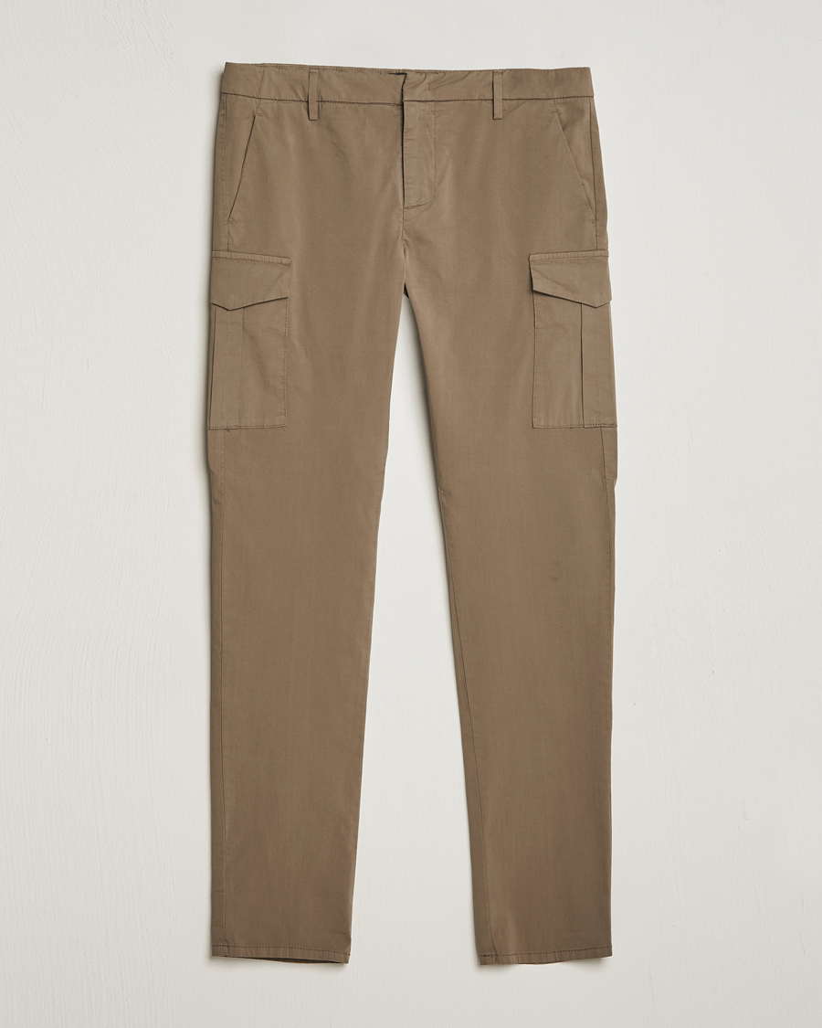 Men | Trousers | Dondup | Eddie Cargo Pants Dark Beige