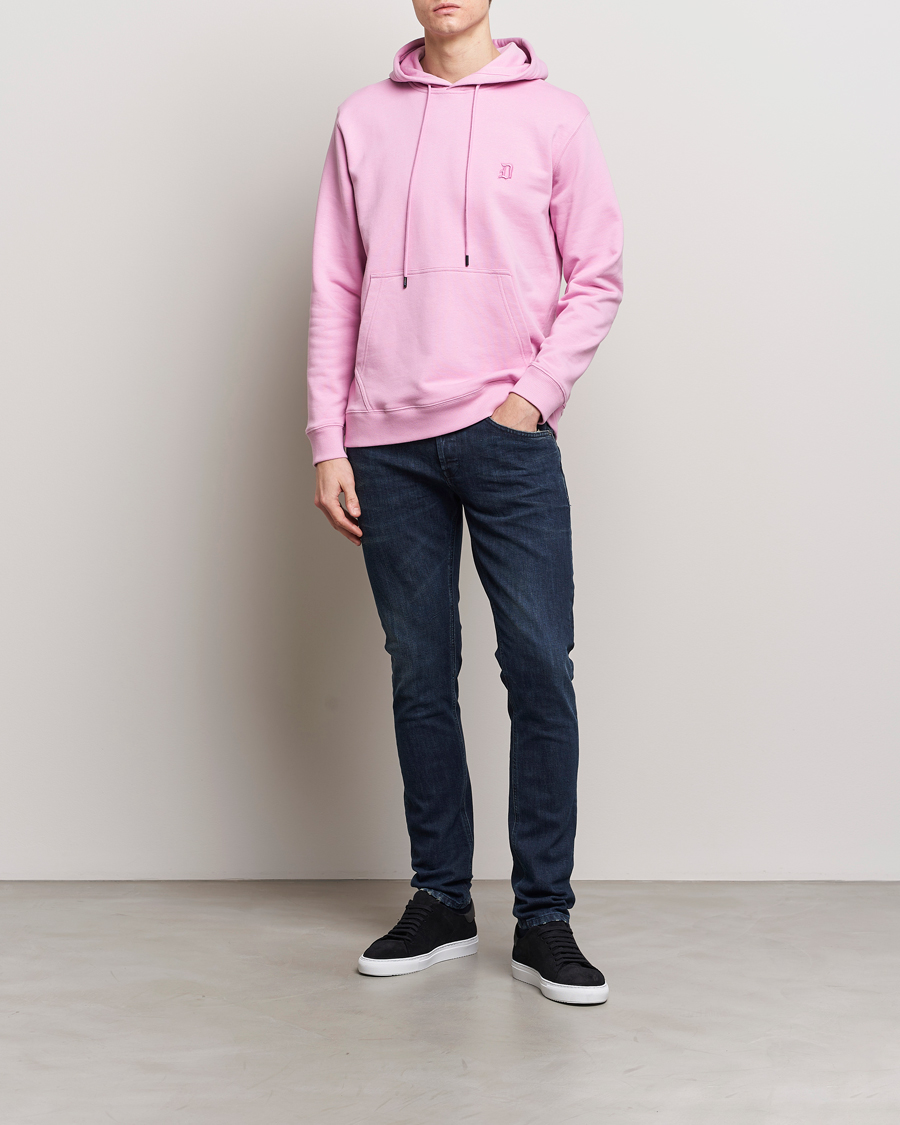 Men | Sweaters & Knitwear | Dondup | Logo Hoodie Washed Pink