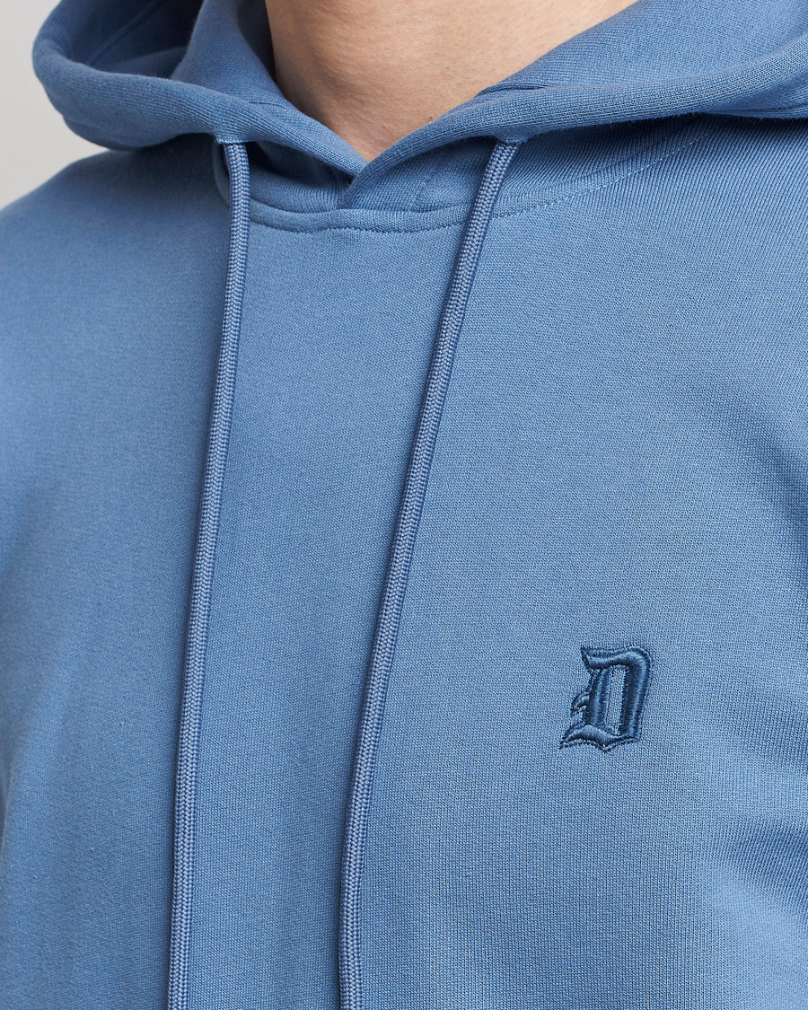 Men | Sweaters & Knitwear | Dondup | Logo Hoodie Washed Blue