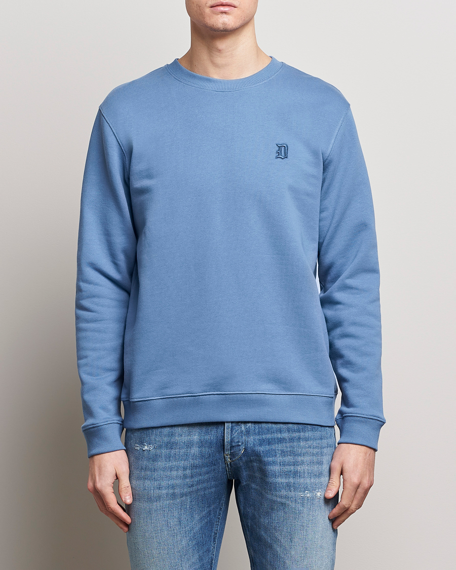 Men |  | Dondup | Loco Crew Neck Sweatshirt Washed Blue