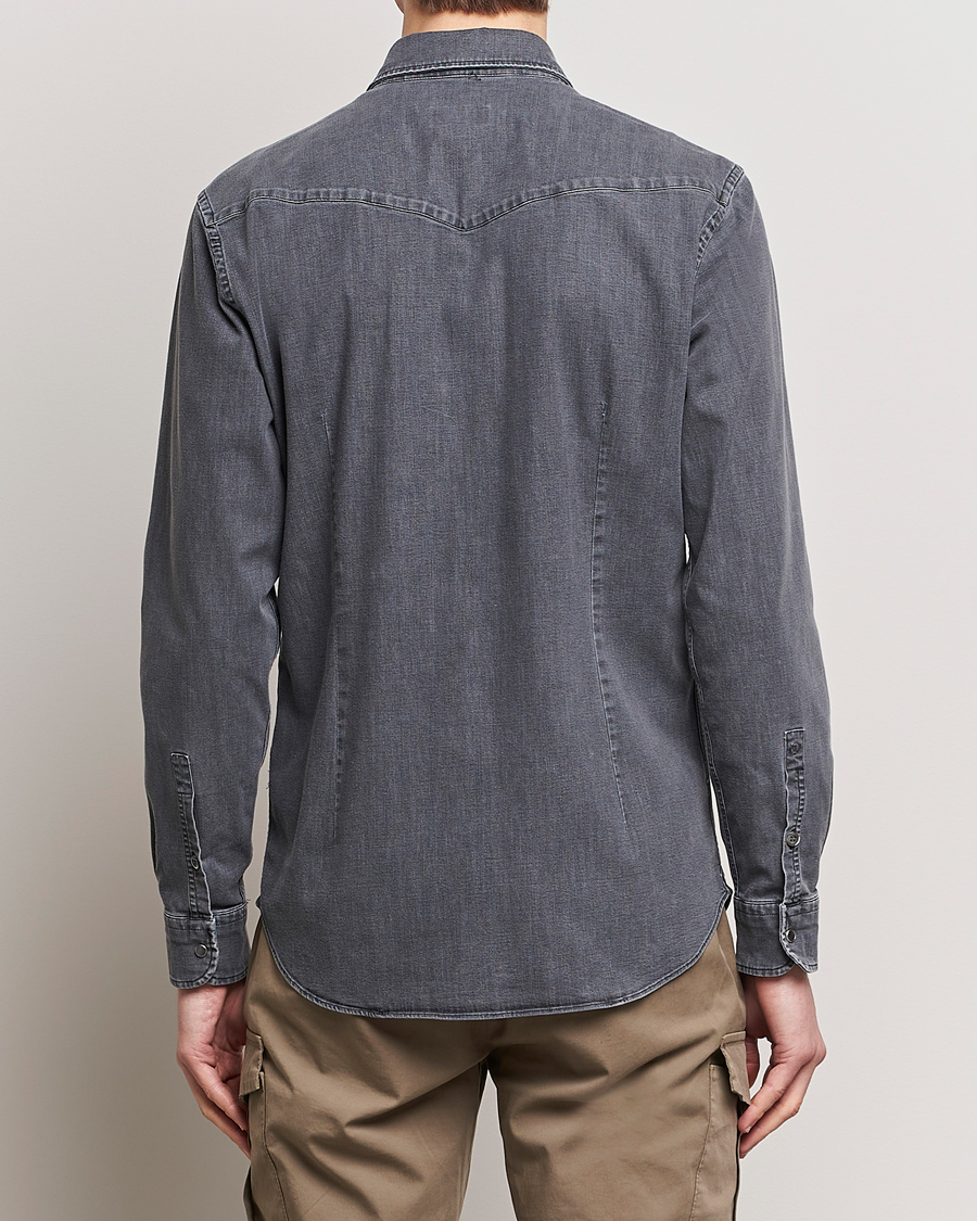 Men | Shirts | Dondup | Slim Fit Pocket Denim Shirt Washed Grey