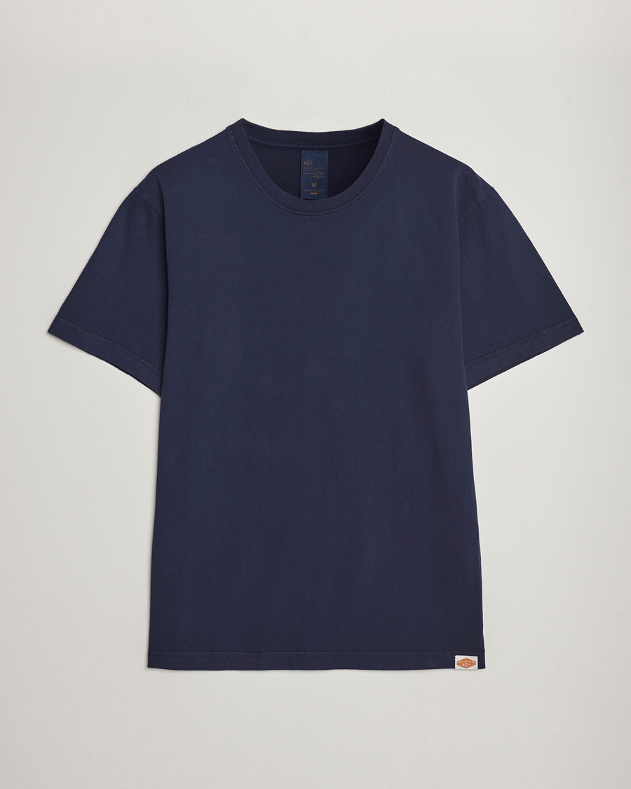 Men | T-Shirts | Nudie Jeans | Uno Everyday Crew Neck T-Shirt Blue