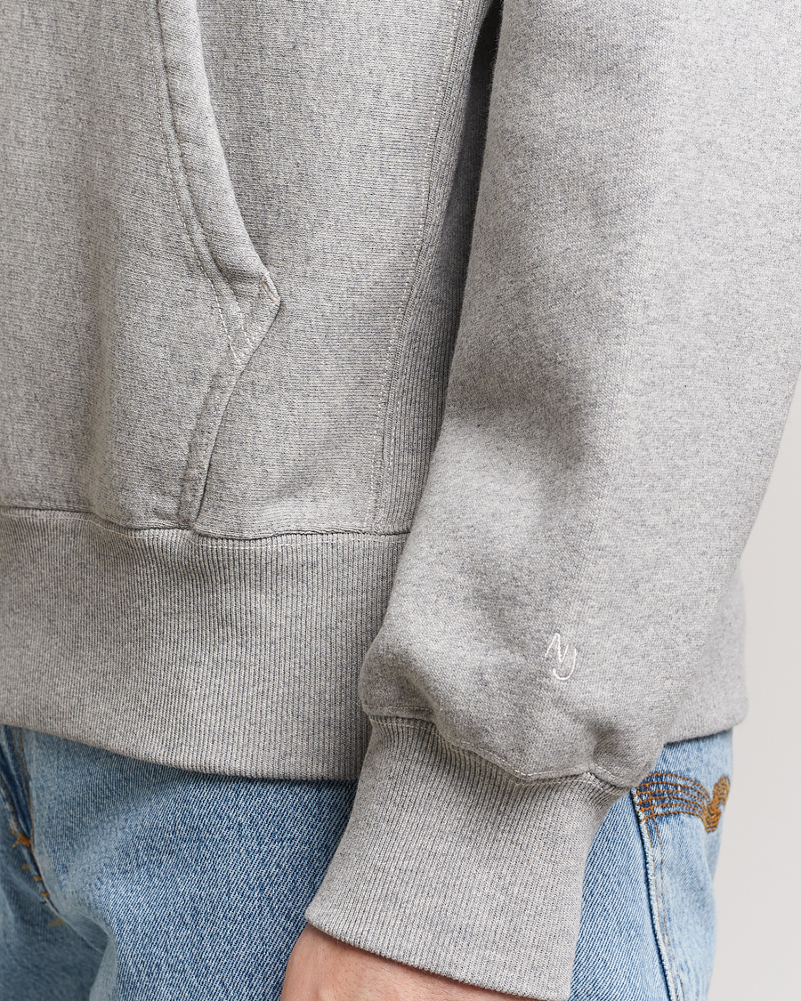 Men | Sweaters & Knitwear | Nudie Jeans | Fredrik Hoodie Grey Melange