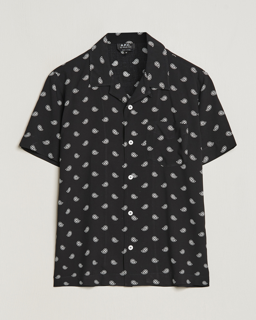 Men | Shirts | A.P.C. | Lloyd Printed Paisley Resort Shirt Black