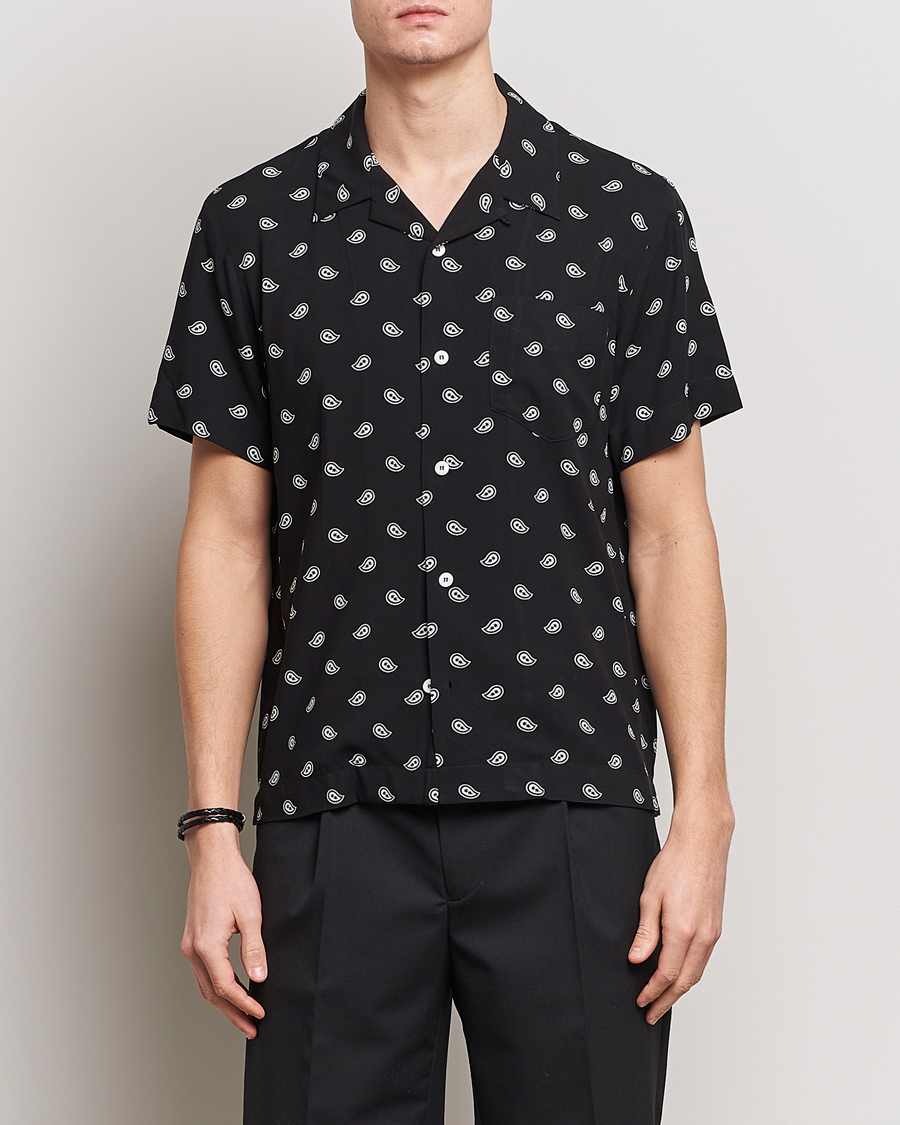 Men | Casual | A.P.C. | Lloyd Printed Paisley Resort Shirt Black