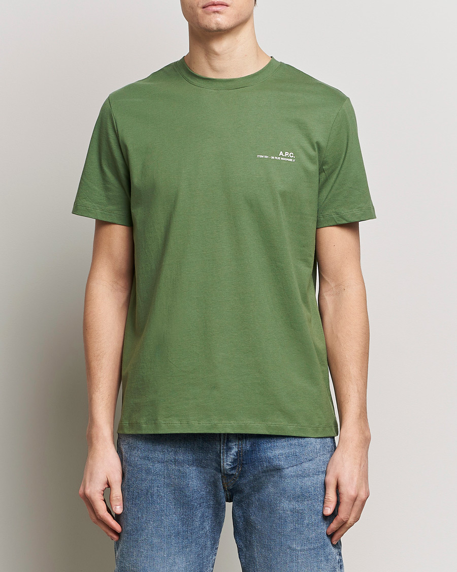 Men | Clothing | A.P.C. | Item T-shirt Gray Green