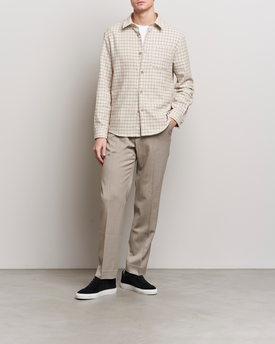 Men | Shirts | A.P.C. | Trek Checked Overshirt Ecru
