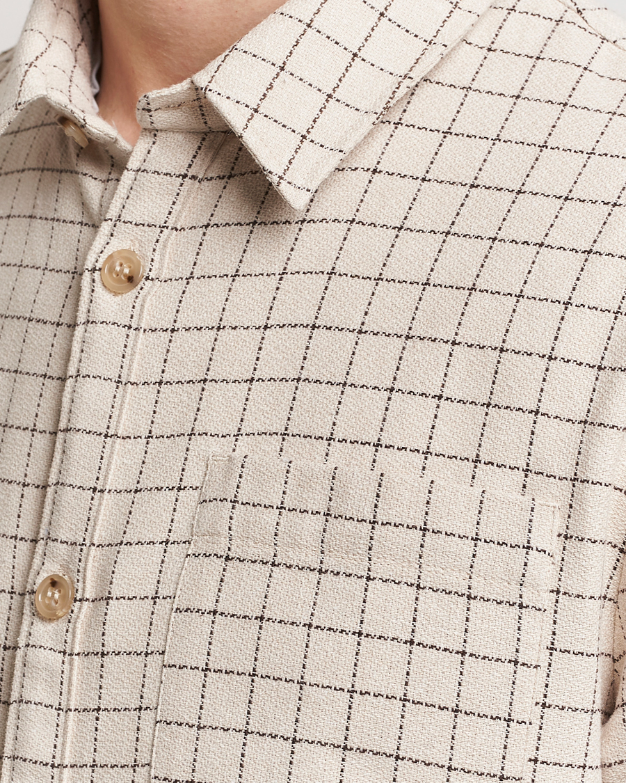 Men | Shirts | A.P.C. | Trek Checked Overshirt Ecru