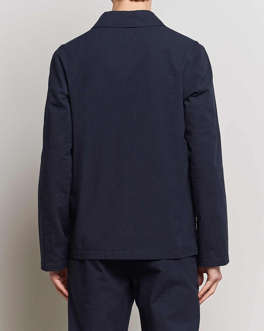 Men | Shirts | A.P.C. | Brest Seersucker Overshirt Dark Navy