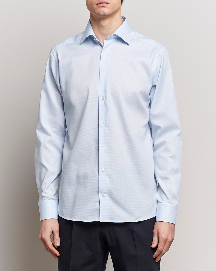 Men | Shirts | Eton | Slim Fit Twill Shirt Light Blue